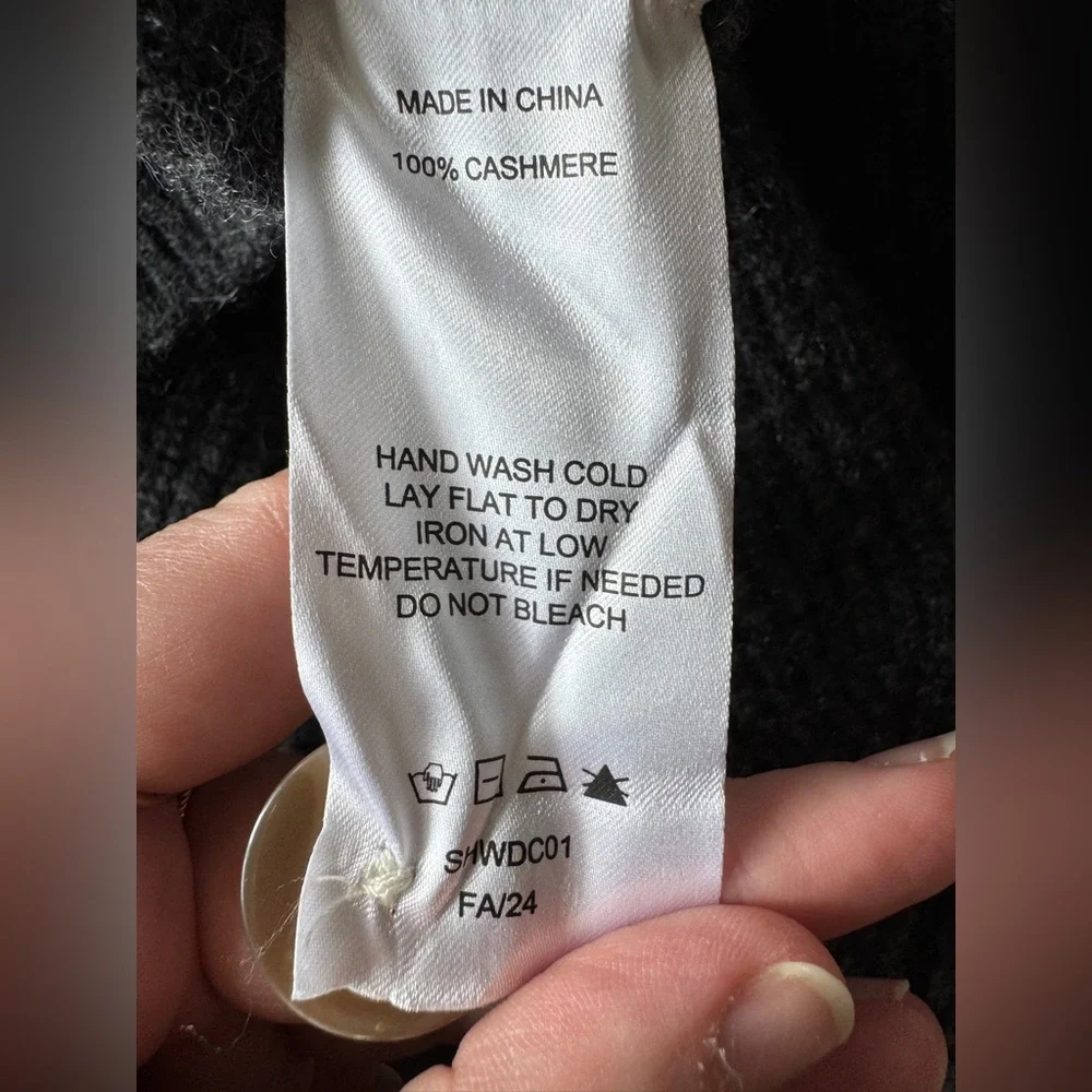 EUC Quince Mongolian Cashmere Fisherman Boxy Cropped Cardigan Sweater, Large - Picture 7 of 12